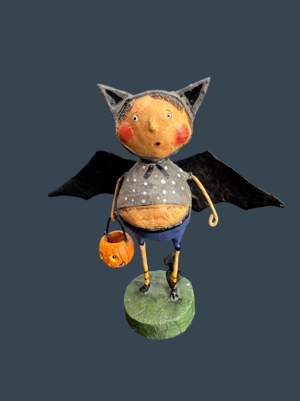 Lori Mitchell Bat Boy Ben Halloween Figurine 5 1/2" ESC Resin - Picture 2 of 7